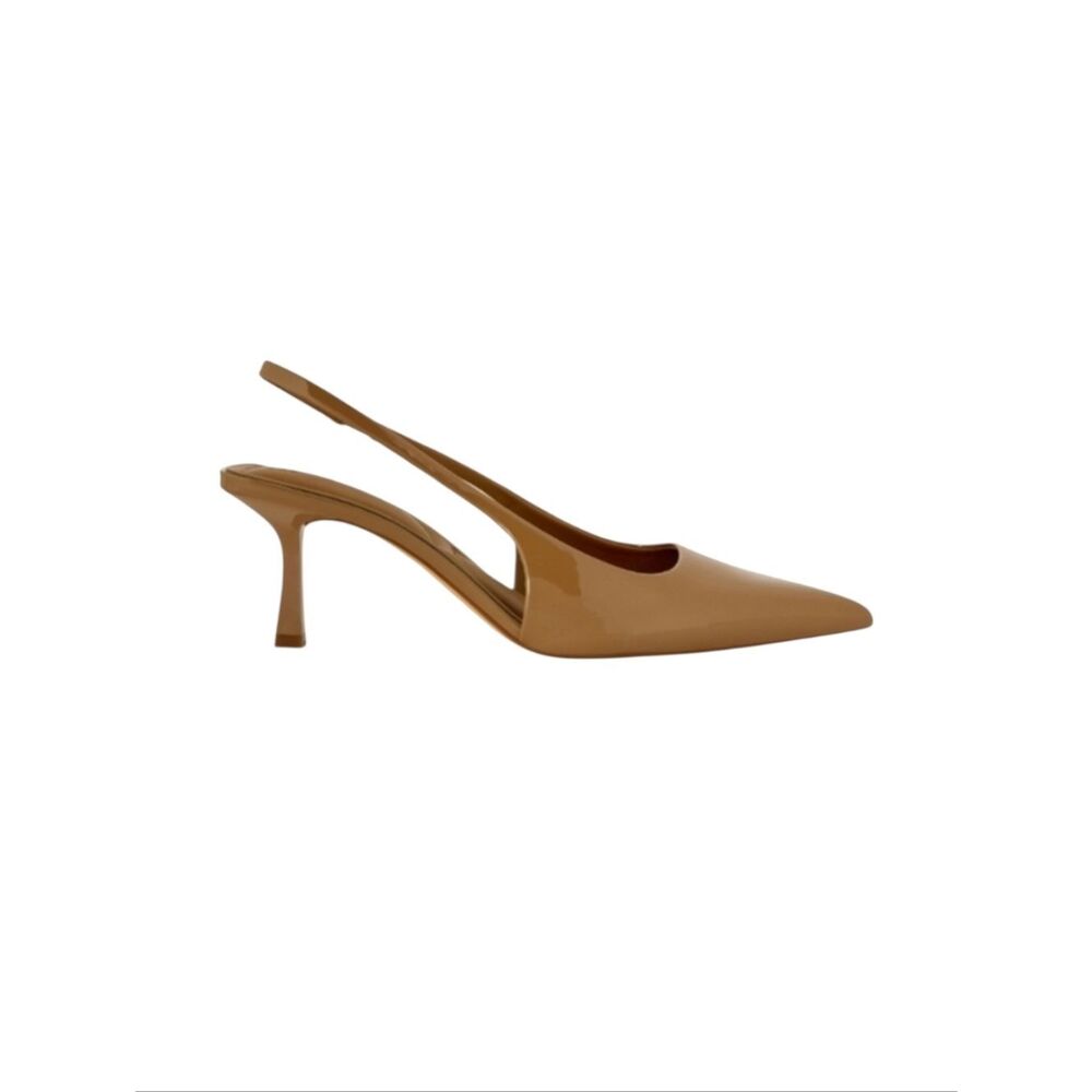 Primark Tan Pointed Slingback Kitten Heels Size 10